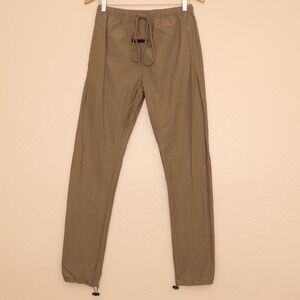 Fear of God Essentials Track Pants XS Taupe Khaki Streetwear Joggers Nylon Blend